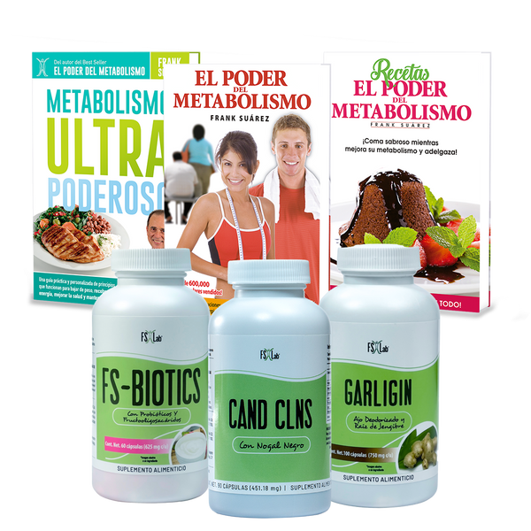 KIT CAND CLNS CON 3 LIBROS (EL #1 DE FRANK) EL PODER DEL METABOLISMO, RECETAS EL PODER DEL METABOLISMO Y METABOLISMO ULTRAPODEROSO