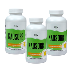 3 Botes de Potasio (Kadsorb) con 99mg de potasio por cápsula