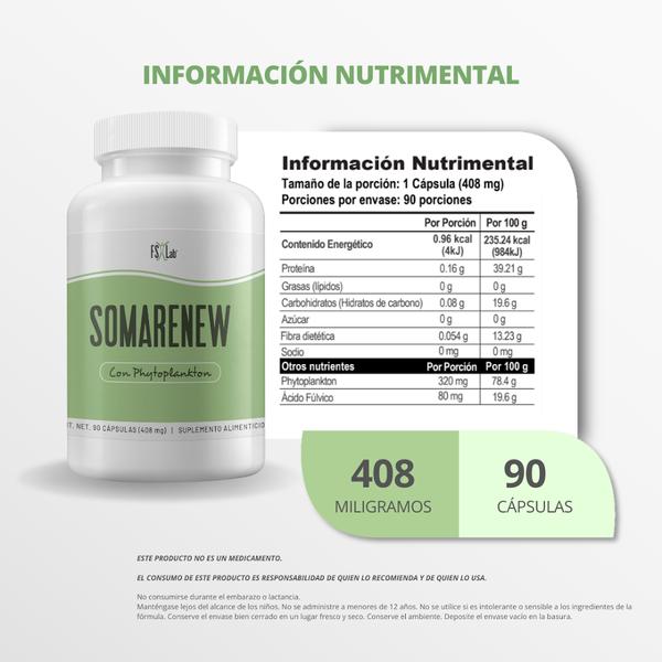 Somarenew (Fitoplancton Marino y Acido Fúlvico Negro)