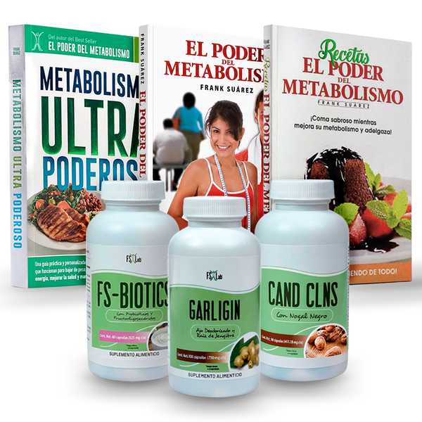KIT CAND CLNS CON 3 LIBROS (EL #1 DE FRANK) EL PODER DEL METABOLISMO, RECETAS EL PODER DEL METABOLISMO Y METABOLISMO ULTRAPODEROSO