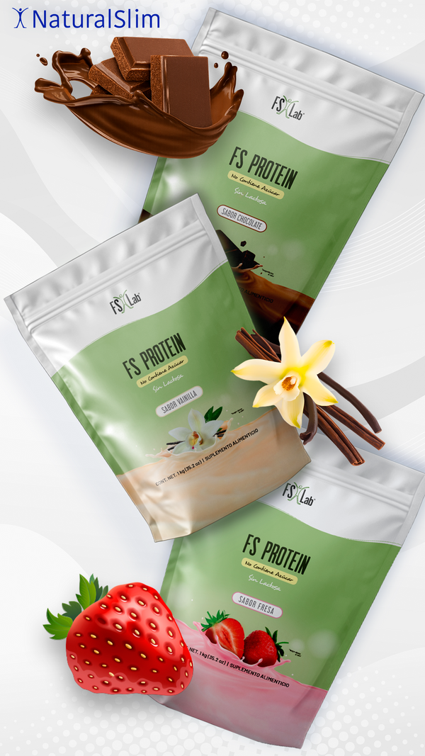 Bolsa Proteína de Aislado de Suero de Leche-Whey FS-Protein Sin Azúcar 1 kilo Fresa