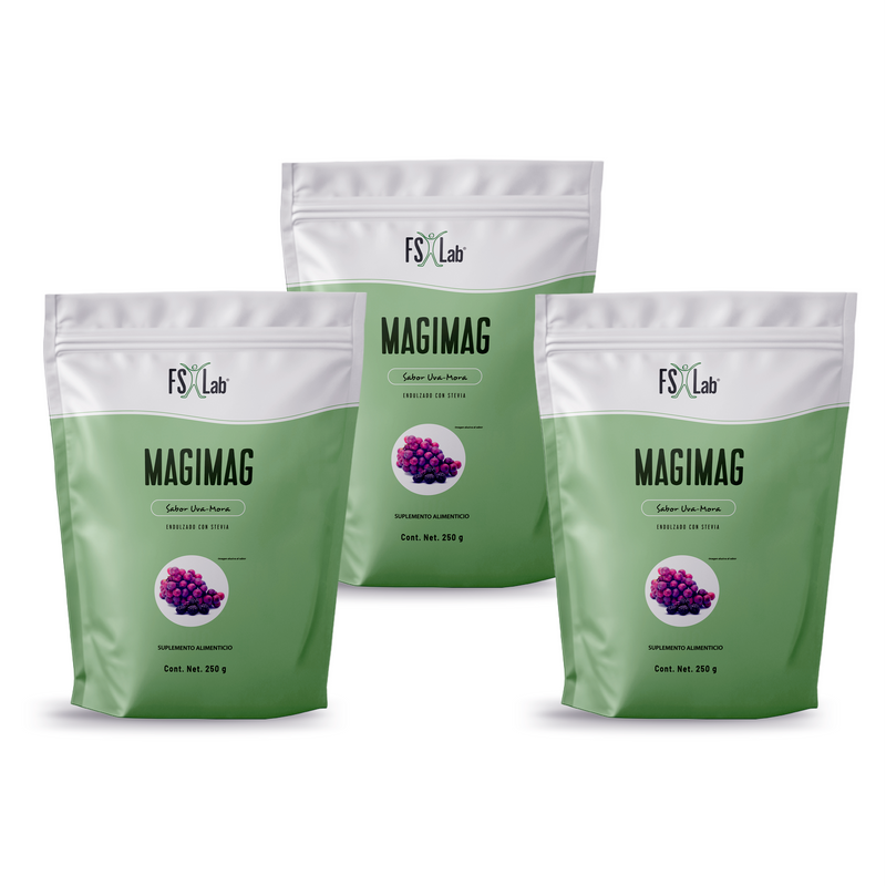 3 MAGIMAG Uva-Mora (250g de Citrato de Magnesio en polvo para tomar con agua)