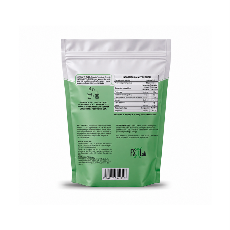 MagiMag sabor uva-mora (250g de Citrato de Magnesio en polvo para tomar con agua)