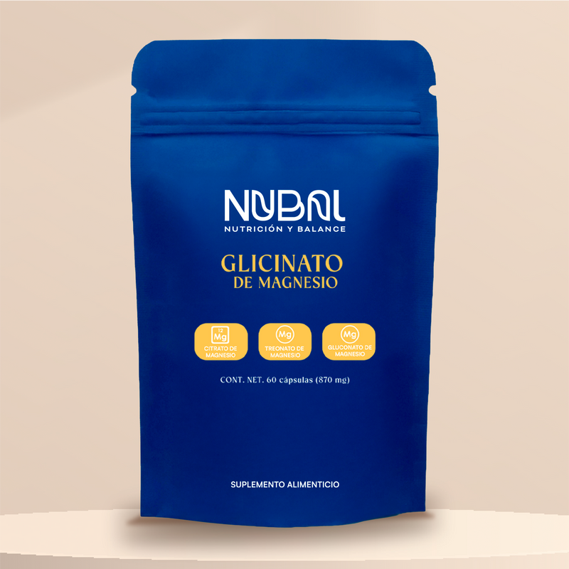 Glicinato de Magnesio NUBAL | 270 mg Magnesio Elemental, 60 Cápsulas