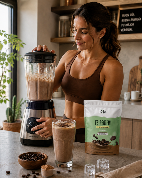 Proteína de Aislado de Suero de Leche-Whey Protein-Meta-B Protein Sin Azúcar Moka 500g
