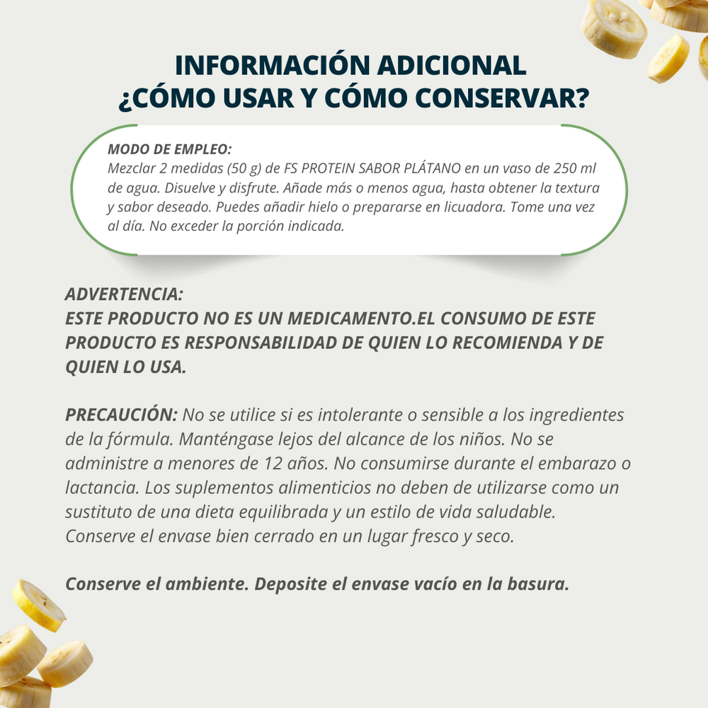 Proteína de Aislado de Suero de Leche-Whey Protein-Meta-B Protein Sin Azúcar Plátano 500g