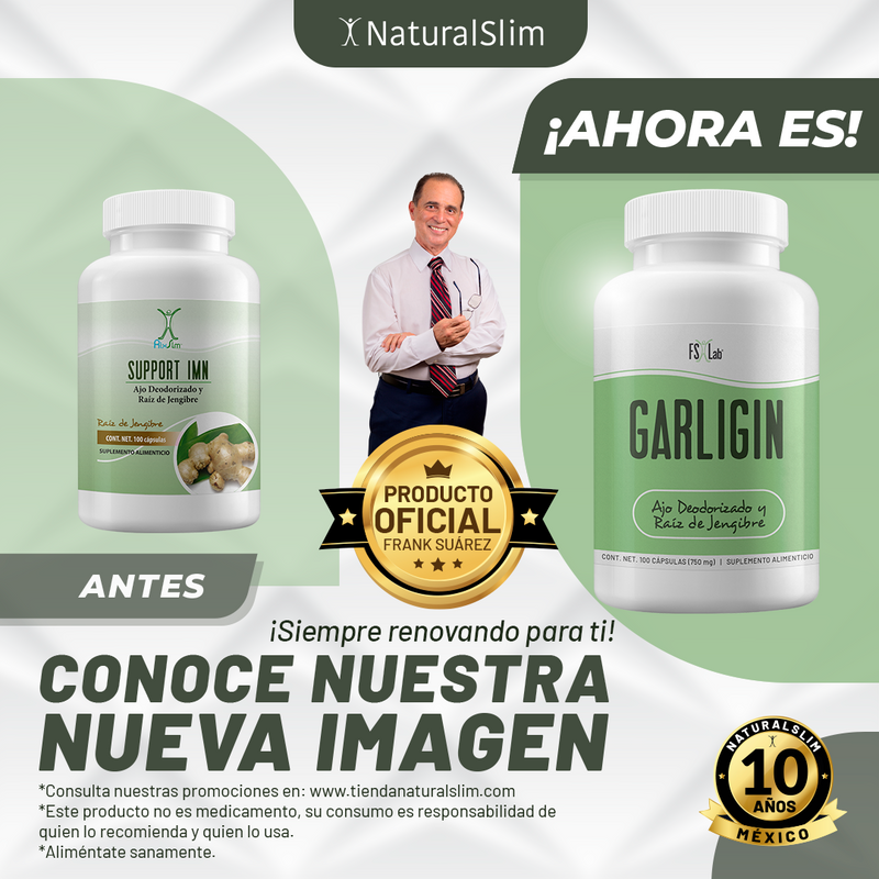 Ajo Deodorizado y Polvo de Jengibre en Cápsula Garligin