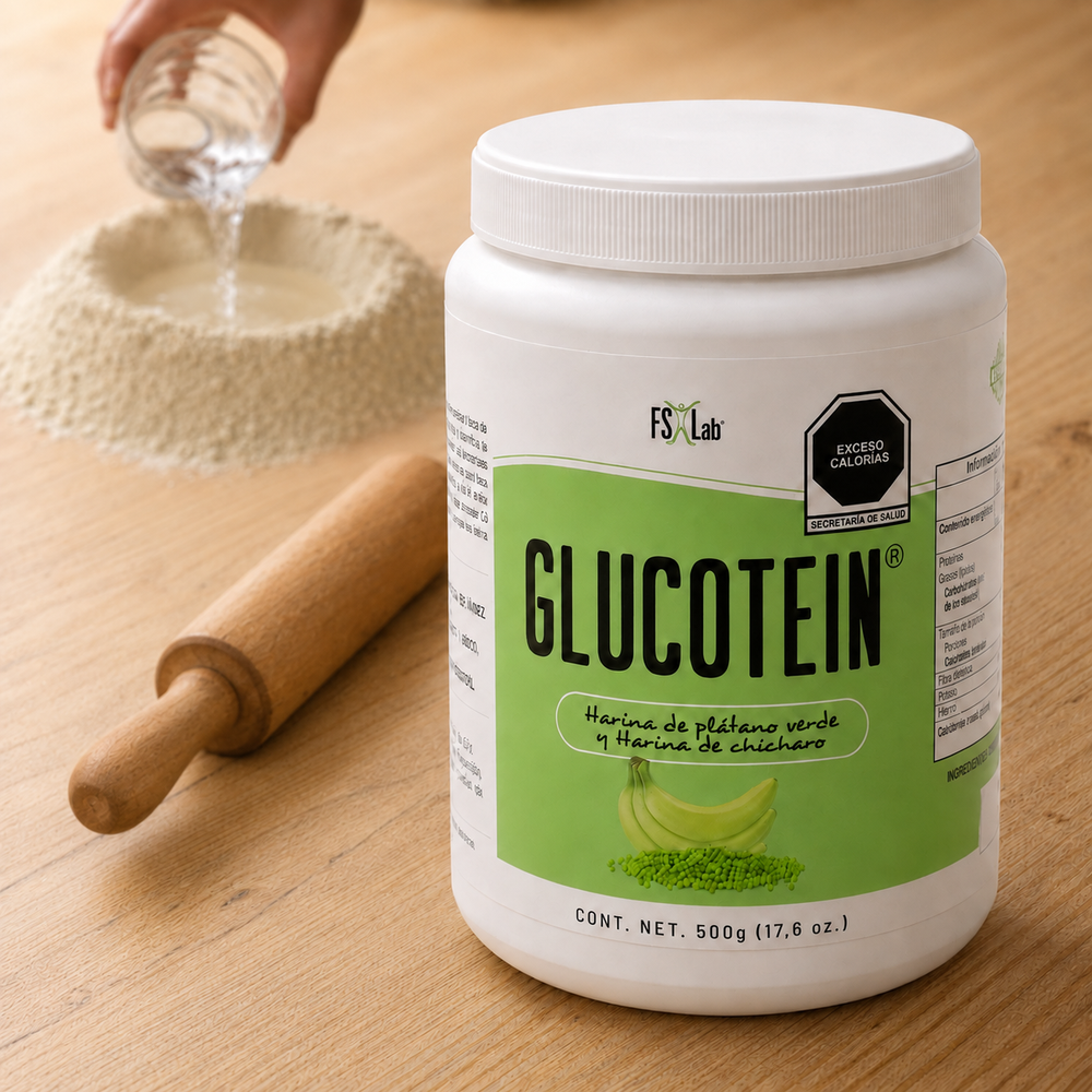 Glucotein (Harina de plátano verde y de chícharo)