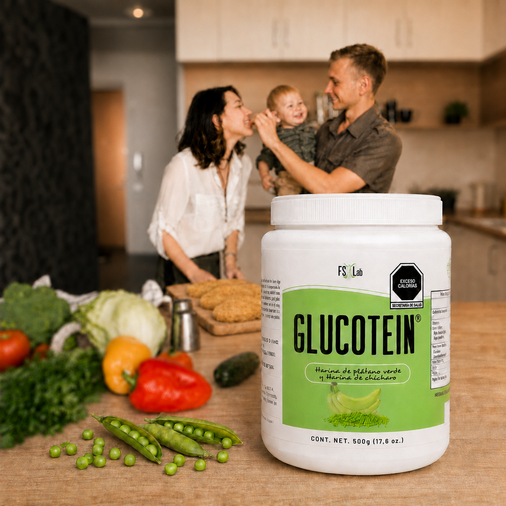 Glucotein (Harina de plátano verde y de chícharo)