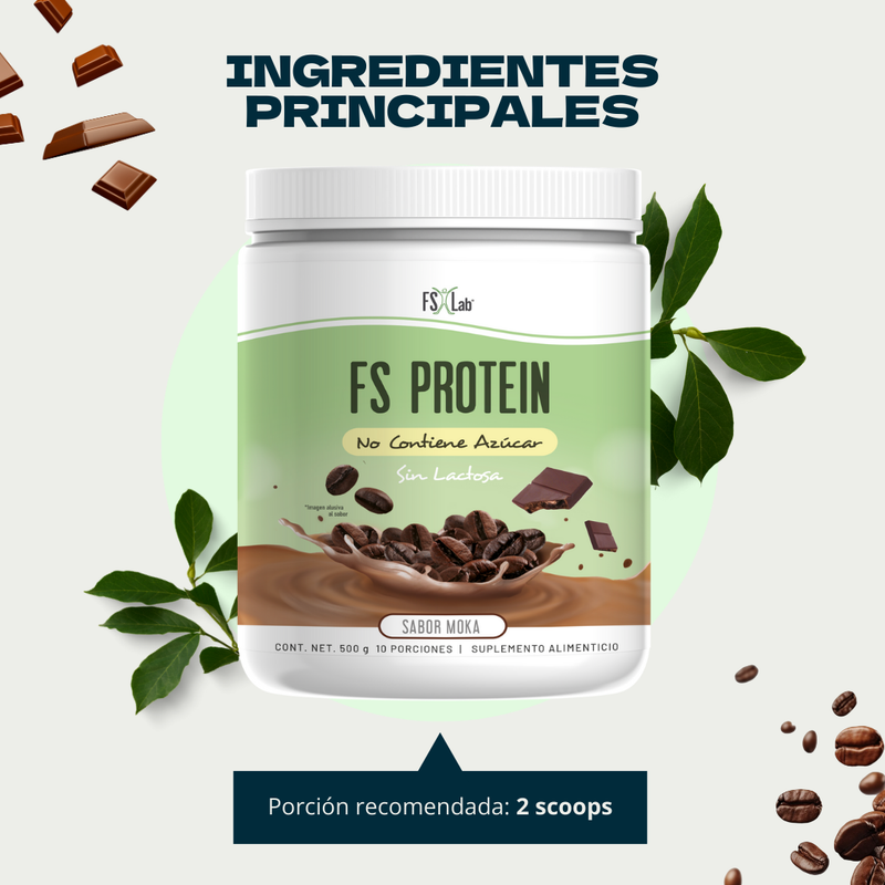 Proteína de Aislado de Suero de Leche-Whey Protein-Meta-B Protein Sin Azúcar Moka 500g