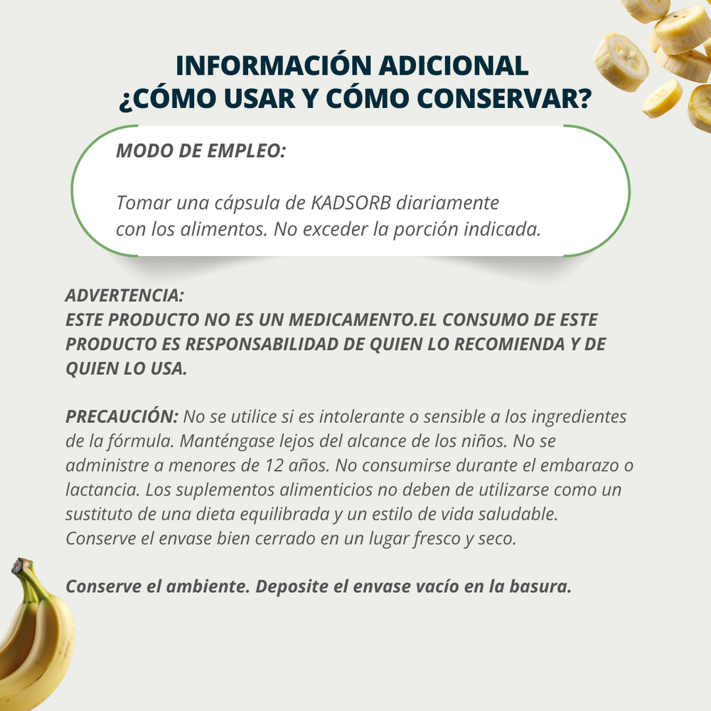 3 Botes de Potasio (Kadsorb) con 99mg de potasio por cápsula