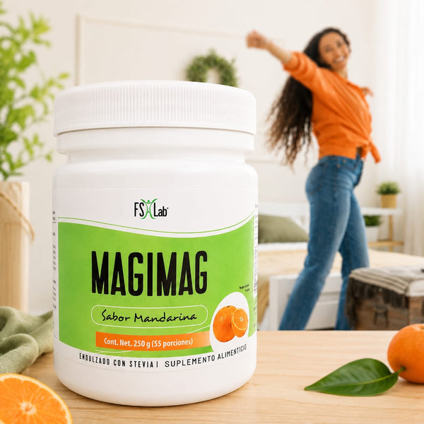 MagiMag sabor mandarina(250g de Citrato de Magnesio en polvo para tomar con agua)