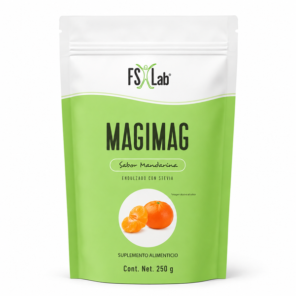 MagiMag sabor mandarina(250g de Citrato de Magnesio en polvo para tomar con agua)