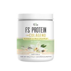 PROTEÍNA DE AISLADO DE SUERO DE LECHE-WHEY FS-PROTEIN CON COLÁGENO SIN AZÚCAR VAINILLA 500g