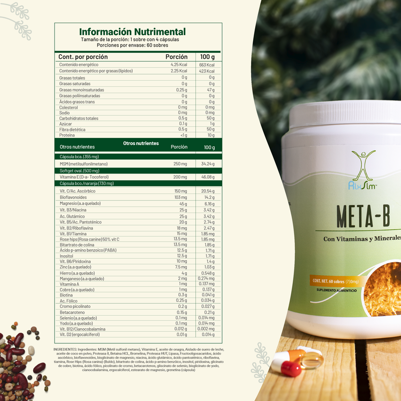 Meta-B (Vitaminas y Minerales) – NaturalSlim en México