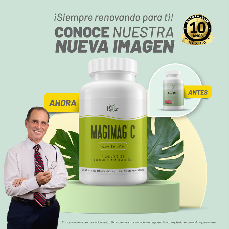 NaturalSlim MagicMag C Cápsulas de citrato de magnesio – Suplemento de  magnesio con potasio natural | Apoyo para el sueño, la salud cardíaca y el