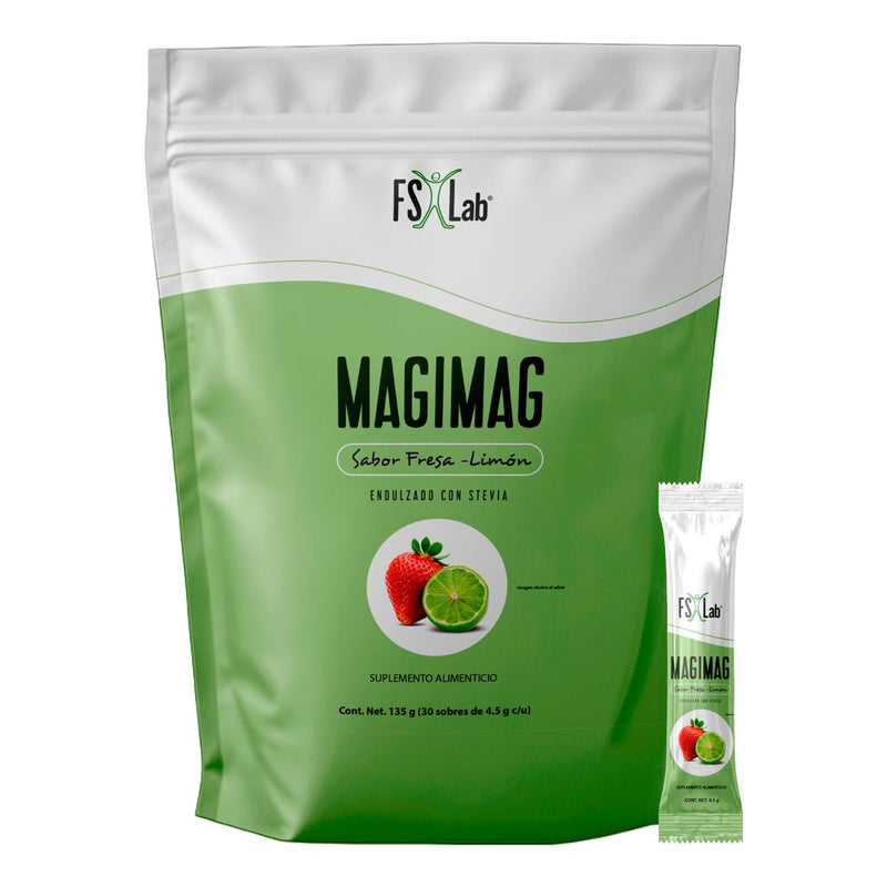 Magimag en sobres Citrato de Magnesio sabor Fresa - Limón para tomar en sobres
