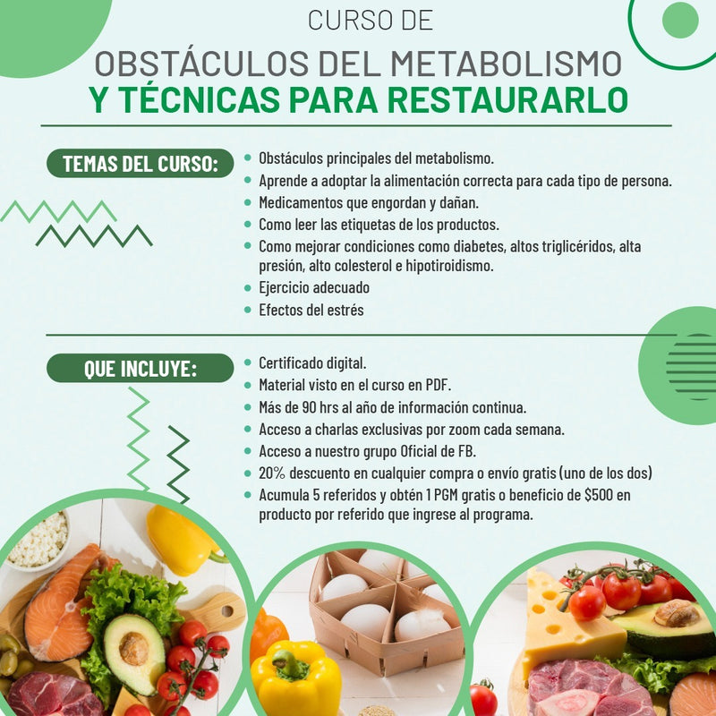 CURSO DE OBSTÁCULOS DEL METABOLISMO Y TÉCNICAS PARA RESTAURARLO