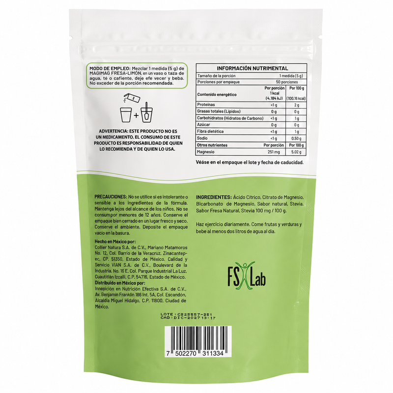 Kit 3 botes de MagiMag 3 diferentes sabores(Fresa-Limón, Mandarina, Uva)