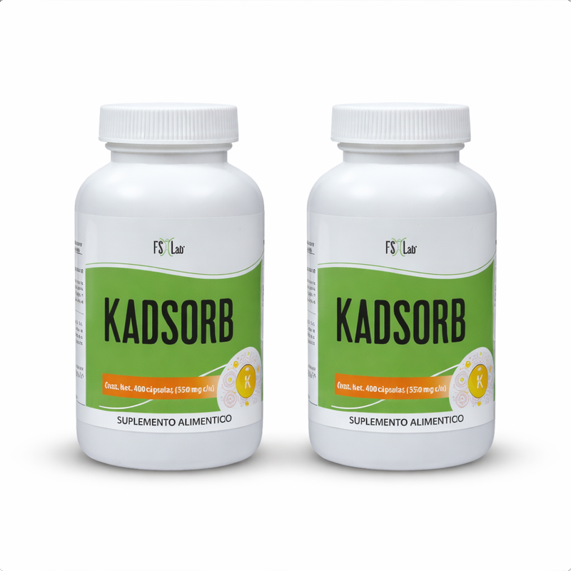 2 BOTES DE POTASIO (KADSORB) CON 99MG DE POTASIO POR CÁPSULA