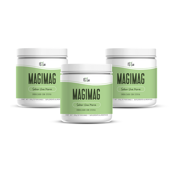 3 MAGIMAG Uva-Mora (250g de Citrato de Magnesio en polvo para tomar con agua)
