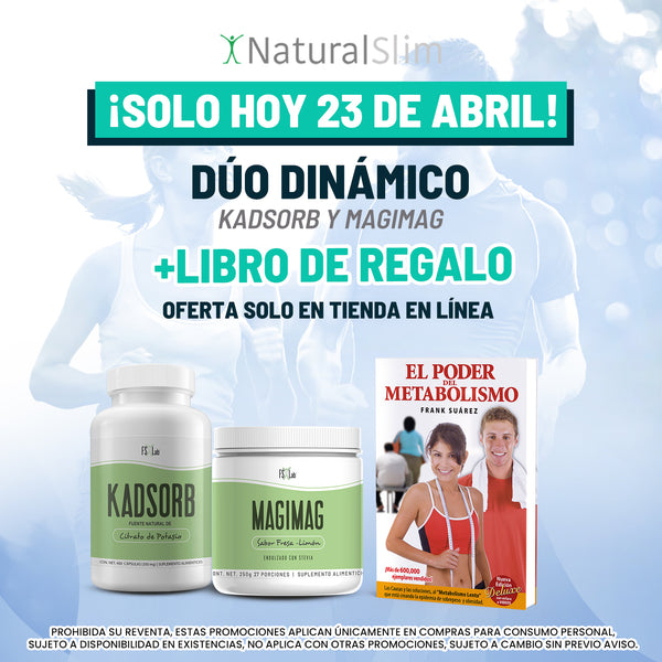 Kit Dúo Dinámico Potasio y Magnesio sabor Fresa-Limón + Libro el poder del metabolismo de regalo